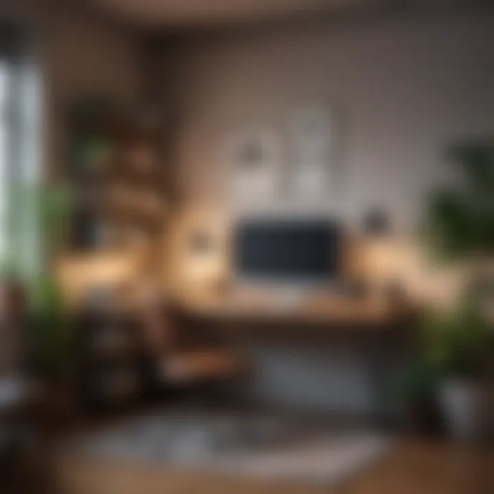 Inspiring workspace corner in an apartment, showcasing aesthetic organization