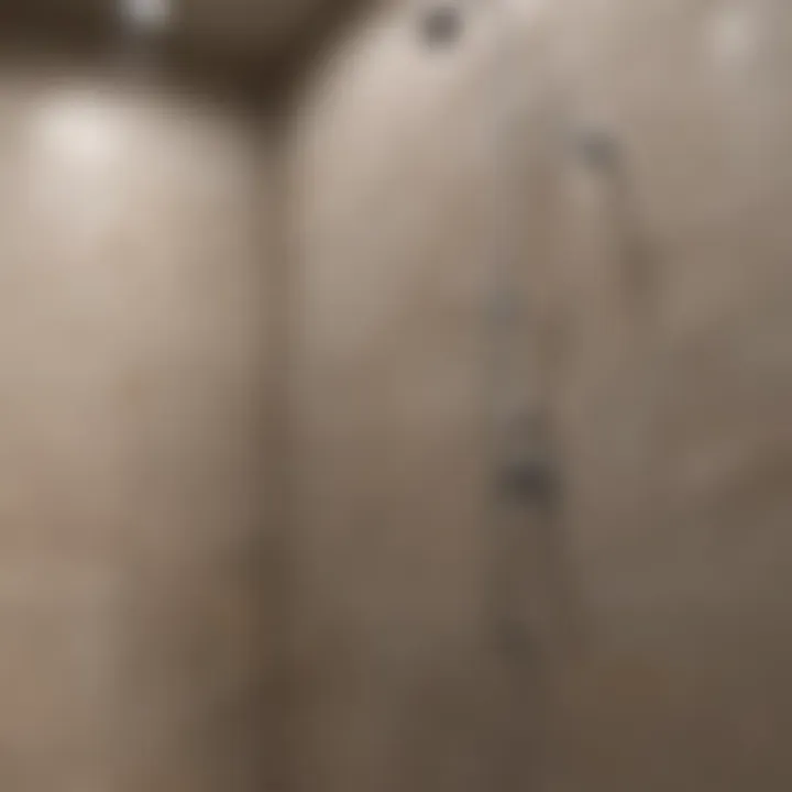 Before and after comparison of shower caulk