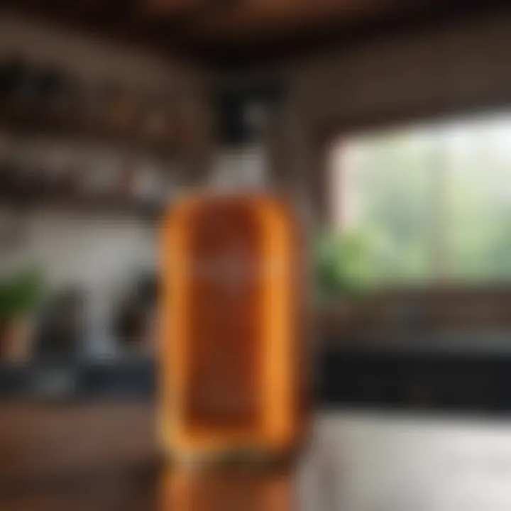 Measuring vinegar for disinfecting purposes