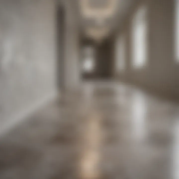 Elegant ceramic tile design in a contemporary corridor