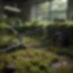 High-performance moss removal machine in action