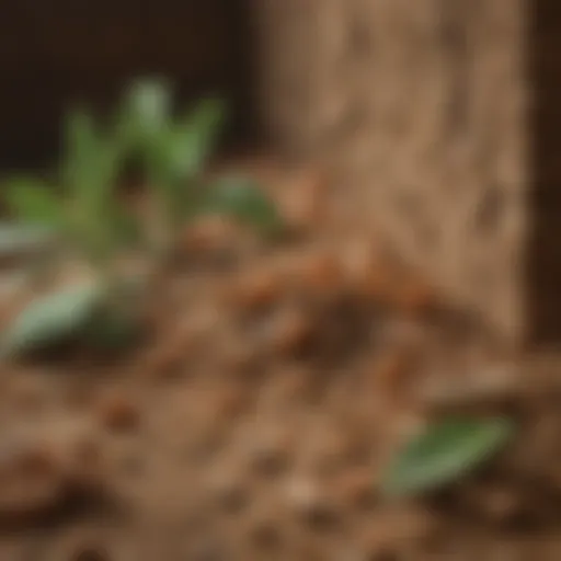 Illustration of various natural substances used as termite repellents