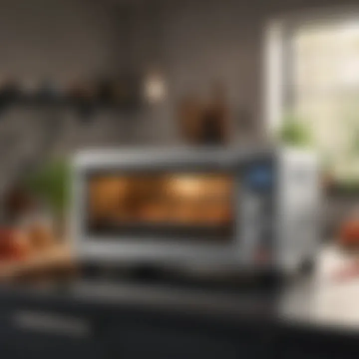User-friendly controls and display of the Ninja Air Toaster Oven.