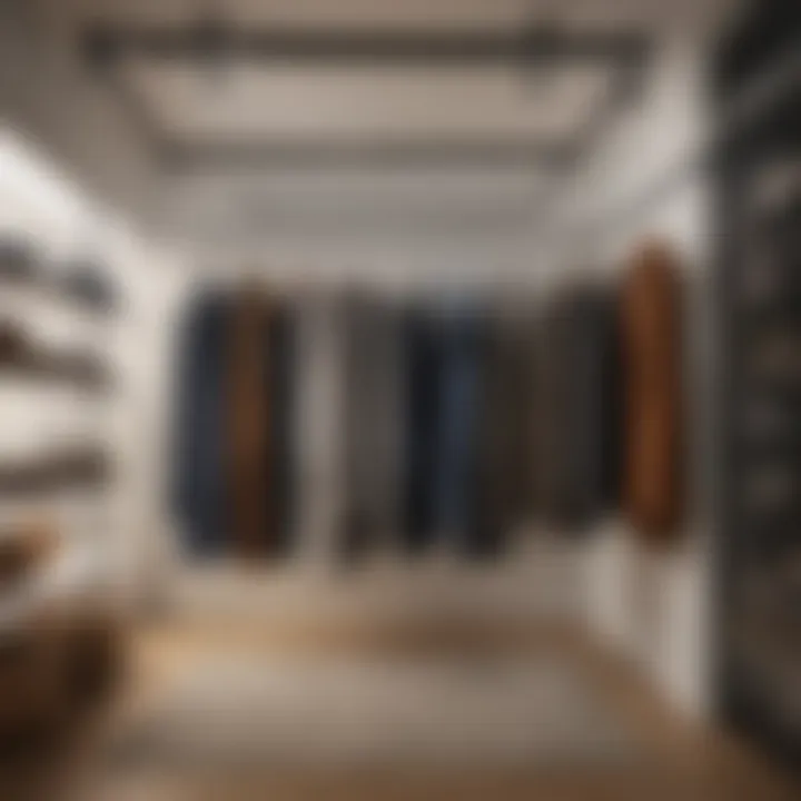 Diagram showing optimal hanger dimensions for different clothing types.