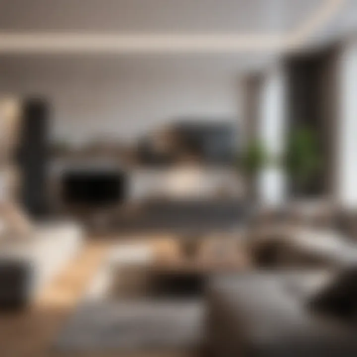 Functional living room layout with diverse furniture choices