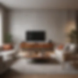 Elegant living room with modern furniture arrangement