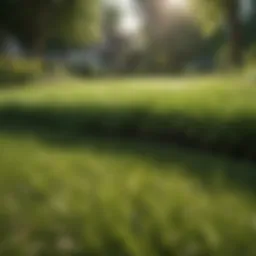 Lush green lawn in early spring showcasing optimal grass growth