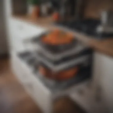 Innovative storage solutions using dividers for pots and pans