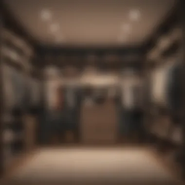 Illustration of a well-organized closet with efficient storage solutions.