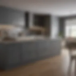 Elegant gray kitchen cabinets before transformation