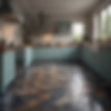 Enhanced Kitchen Aesthetics Beautifully painted tiles enhancing kitchen decor