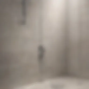 Close-up of porcelain tiles in a walk-in shower