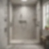 Elegant porcelain walk-in shower with modern design