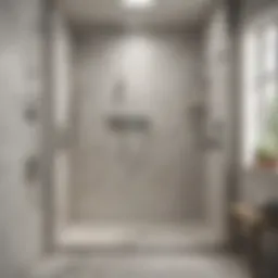 Elegant porcelain walk-in shower with modern design