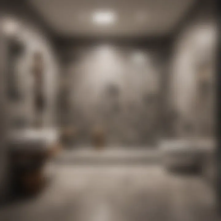 Stylish bathroom featuring a porcelain walk-in shower