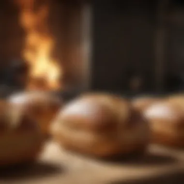 Variety of bread types being toasted