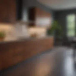 Elegant refinished kitchen cabinets showcasing a modern aesthetic