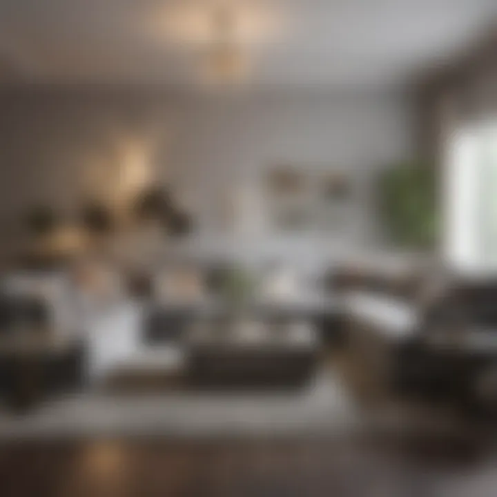Cozy arrangement of sectional couch with decorative pillows
