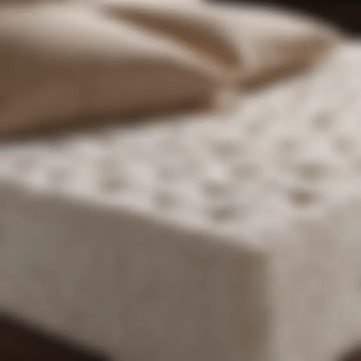 Close-up of Saatva Plush Mattress fabric and materials