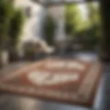Elegant outdoor rug enhancing a patio