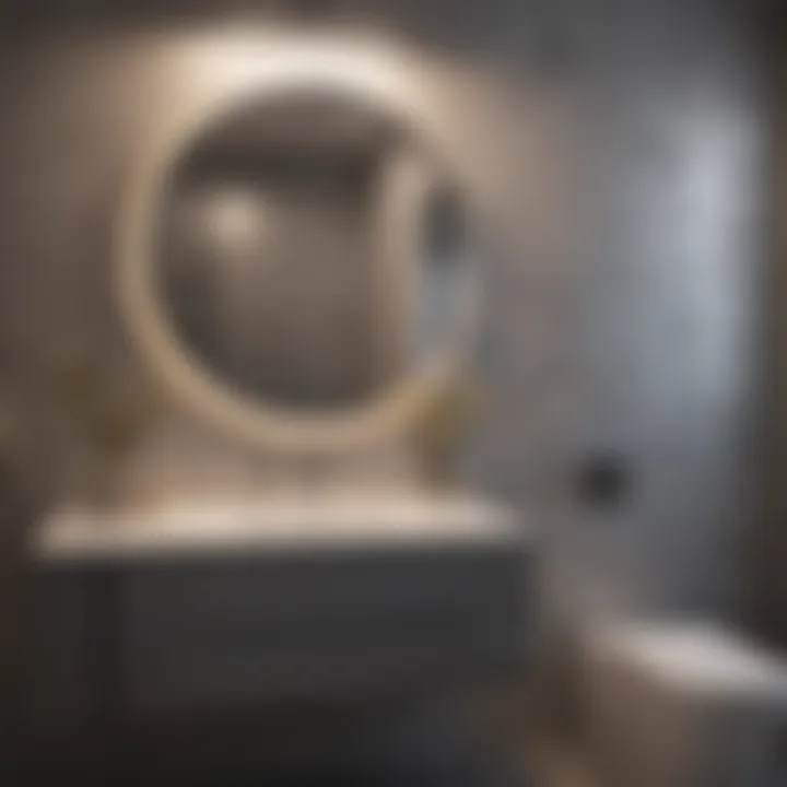 Application techniques demonstrated on a bathroom wall