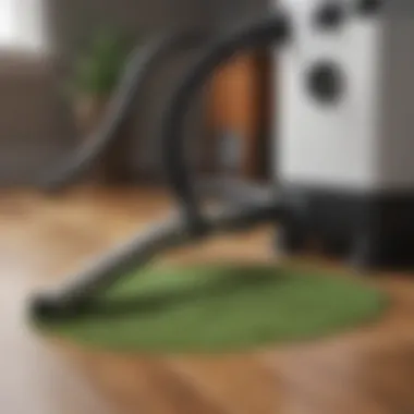 Innovative Filtration System for Clean Air Close-up of a vacuum's advanced filtration system