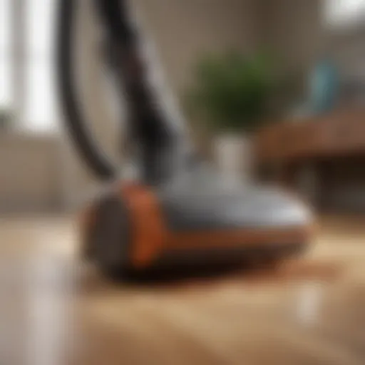 Sleek vacuum cleaner designed for hardwood floors