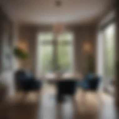Stylish Dining Area in a Small Space Elegant dining area integrating style and functionality