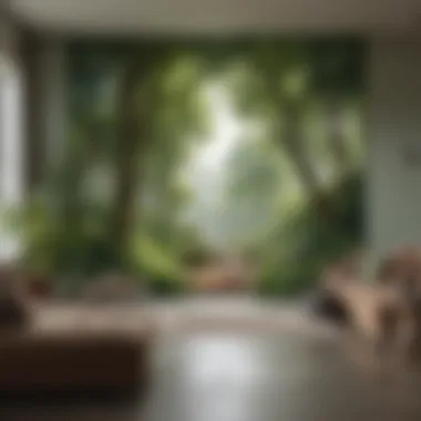Nature's Serenity: The Power of Green in Art An artwork depicting serene natural landscapes with soft green hues