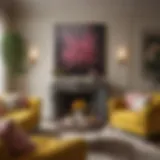 Vibrant spring color palette showcasing living room decor