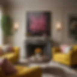 Vibrant spring color palette showcasing living room decor