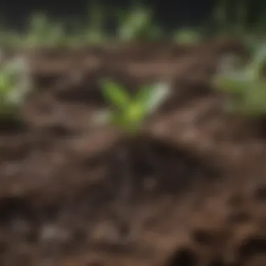 Nutrient-Rich Soil for Planting Close-up of healthy soil rich in nutrients