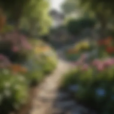 A Flourishing Spring Garden Vibrant spring garden with blooming flowers