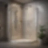 Elegant corner stand-up shower with glass enclosure