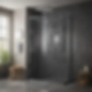 Innovative stand-up shower with built-in storage solutions