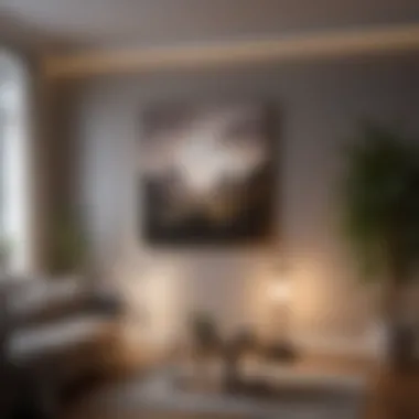 Accent Lighting for Artwork Accent lighting highlighting artwork on wall