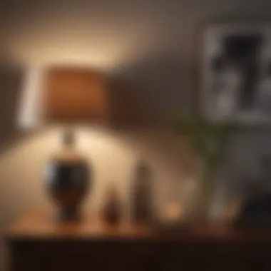 Cozy Corner with Table Lamps Cozy corner illuminated by table lamps