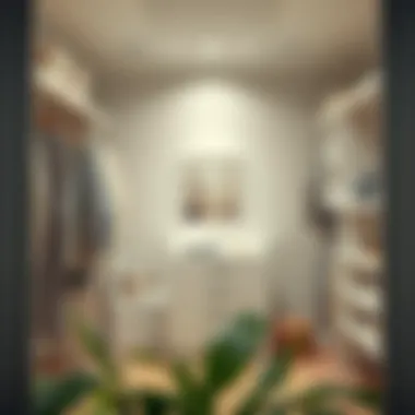 Minimalistic closet design emphasizing aesthetic organization