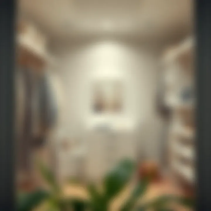 Minimalistic closet design emphasizing aesthetic organization