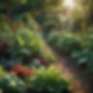 A thriving vegetable garden with healthy plants