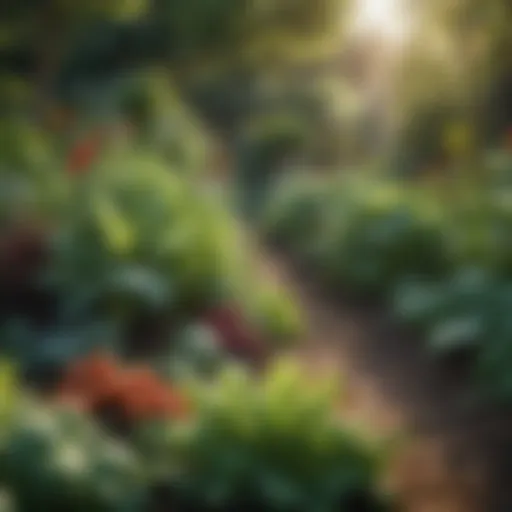 A thriving vegetable garden with healthy plants