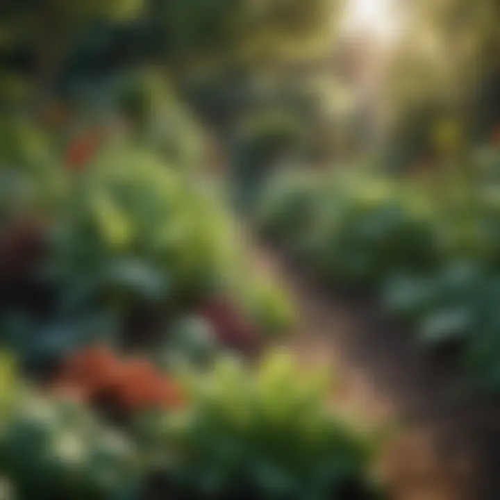 A thriving vegetable garden with healthy plants