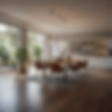 Open concept space showcasing reflective surfaces and strategic layout