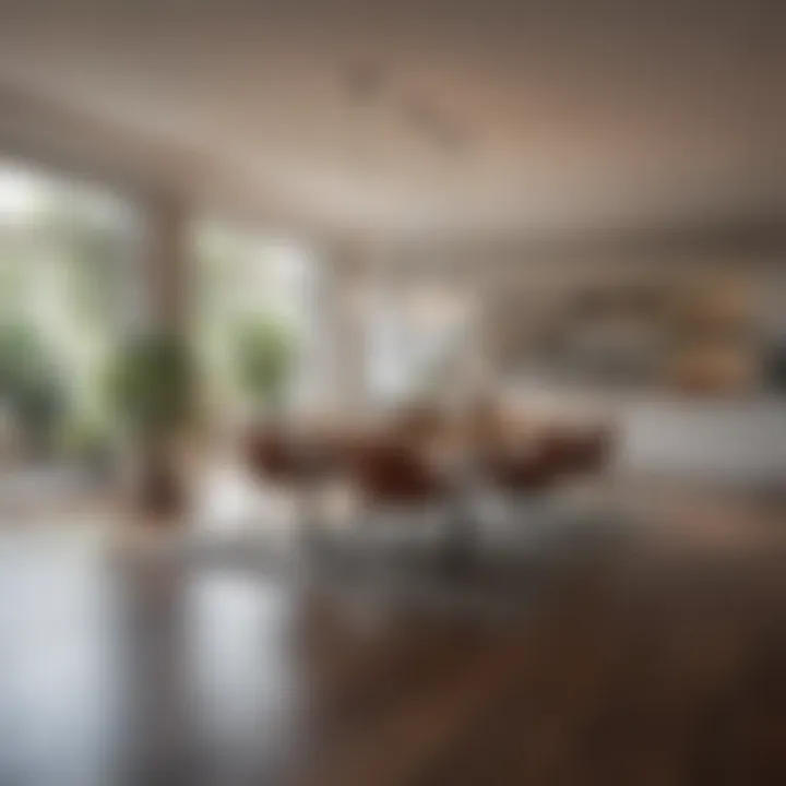 Open concept space showcasing reflective surfaces and strategic layout