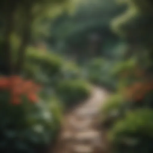 A lush garden with plants surrounded by natural deterrents.