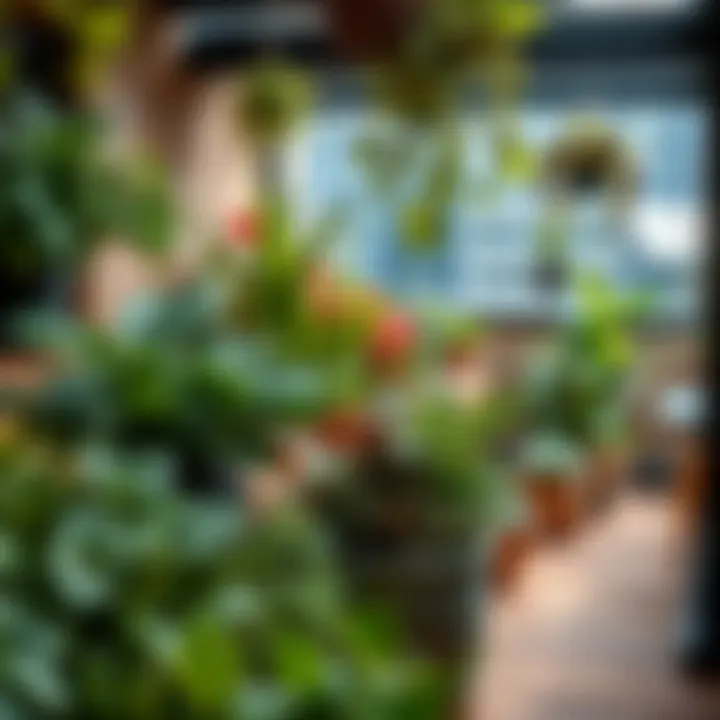 Diverse plant selection in terrace design