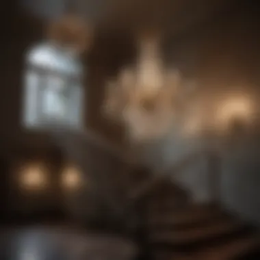 Intricate Chandelier Designs for Stairwells Elegant chandelier design showcasing intricate details