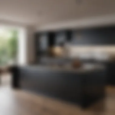 Modern Kitchen Design Modern kitchen design featuring dark surfaces
