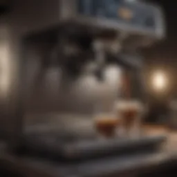 Modern coffee machine with advanced temperature control