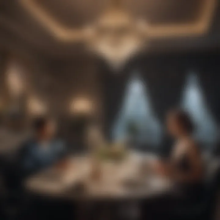 Guests enjoying a sophisticated dining experience